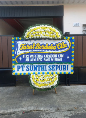 Papan Bunga Duka di Tangen